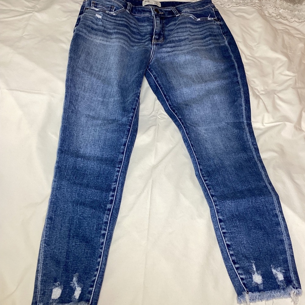 BKE Gabby Curvy Fit High Rise Ankle Skinny Jeans, Medium Wash, 29x27, Fray Hem - Picture 5 of 7